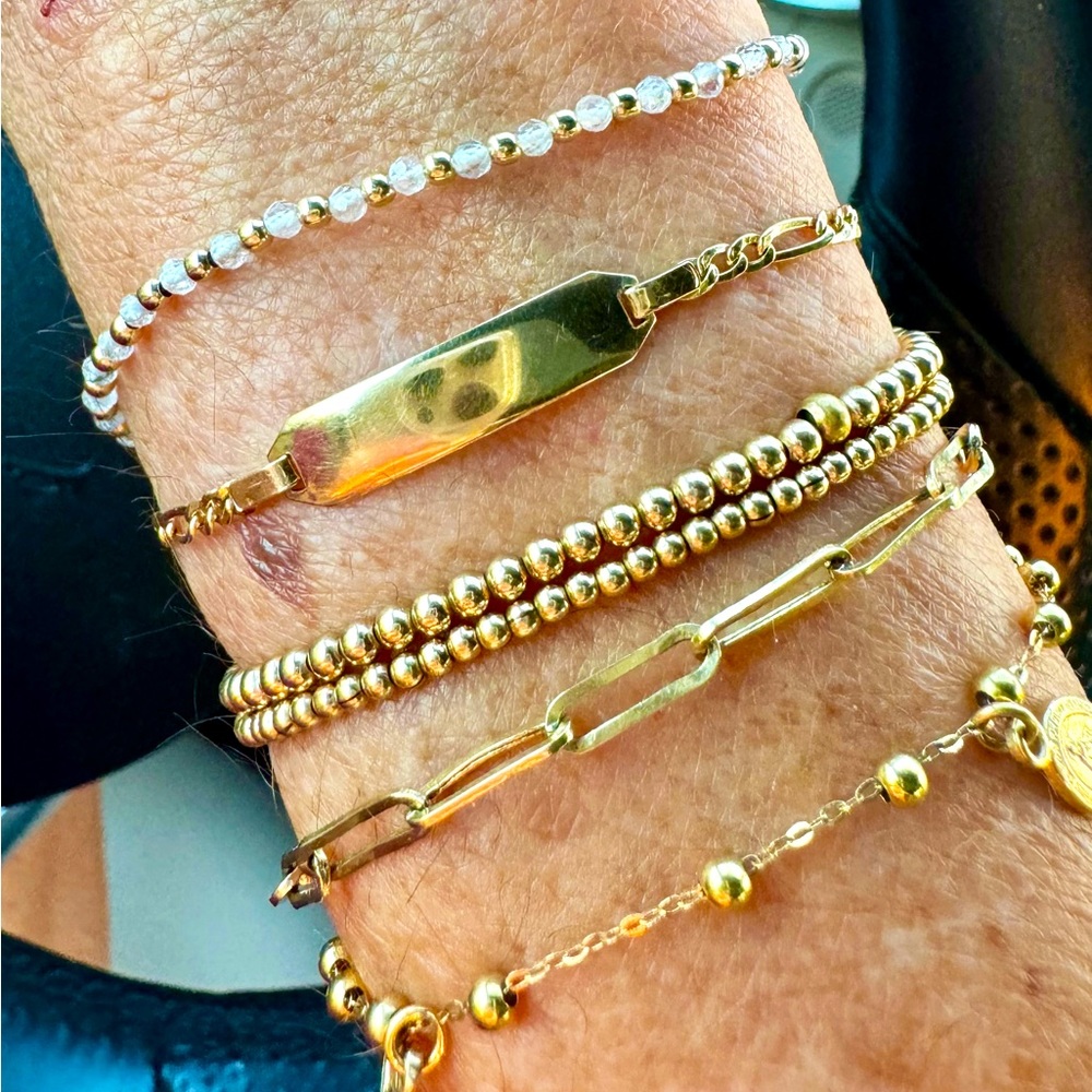 Balance bracelet - 2mm 14k gold filled and semi precious stone beads - Picture 13 of 13